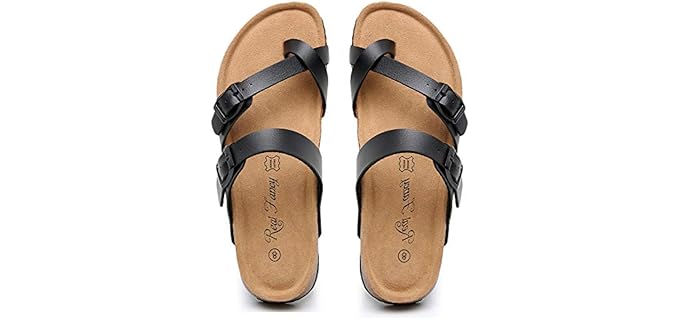 Real Fancy Men's Arizona - Cork Footbed Toe Loop Sandals