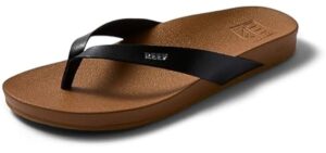 Reef Women's Cushion Court - Flip Flops for Narrow Feet