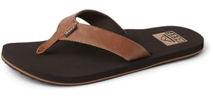 Reef Men's TwinPin - Leather Flip Flops