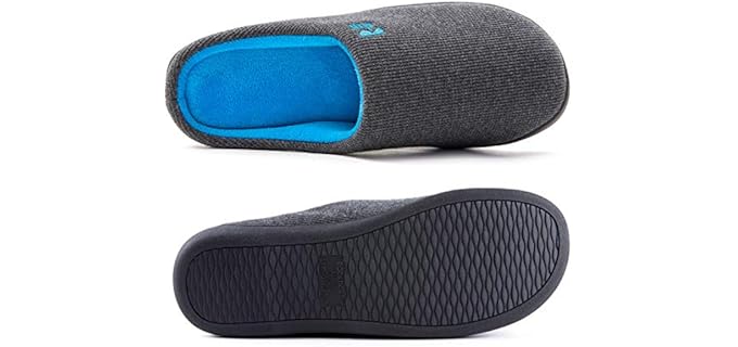 RockDove Men's Original - Memory Foam Slip On Slippers for Diabetics