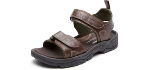 Rocport Men's Rocklake - Genuine Leather Sandal for Flat Feet