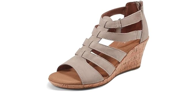 Rockport Women's Briah - Wide Width Wedge Dress Sandal