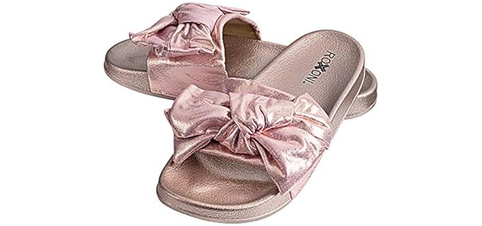 Roxoni Women's Bow Tie - Sandals with a Bow On Top
