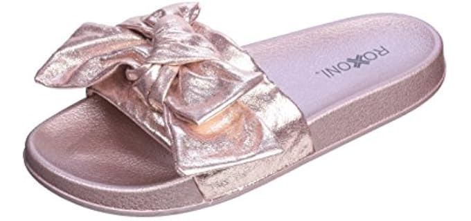 Roxoni Women's Bow Tie - Sandals with a Bow On Top