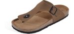 Runcati Men's Adjustable - Cork Flip Flops