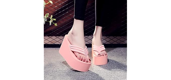 Chunky Women's Wedge - Platform Flip Flops
