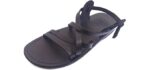 Sandalim Men's London Style - Leather Flat Sandal