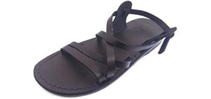Sandalim Men's London Style - Leather Flat Sandal