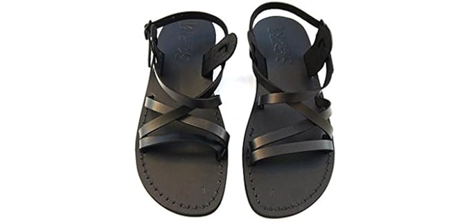 Sandalim Men's London Style - Leather Flat Sandal