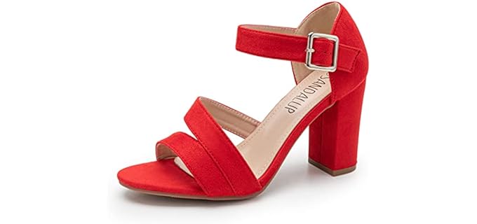 Sandalup Women's Chunky - Comfortable Block Heel Sandals