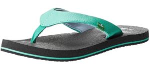 Sanuk Girl's Root Beer - Flip Flops for Kids