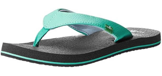 Sanuk Girl's Root Beer - Flip Flops for Kids