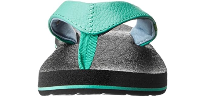 Sanuk Girl's Root Beer - Flip Flops for Kids