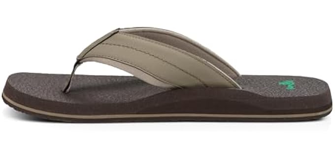 Sanuk Men's Beer Cozy - Memory Foam Flip Flops