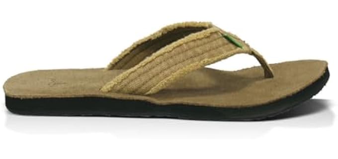 Sanuk Men's Fraid Not - Cork Flip Flops