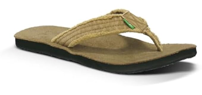 Sanuk Men's Fraid Not - Cork Flip Flops