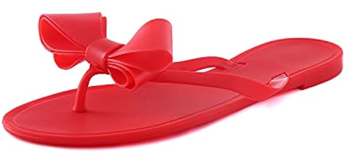 Shoe N Tale Women's Ribbon - Bow Top Flip Flop