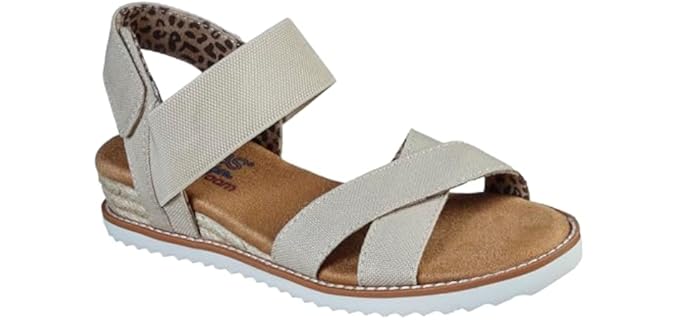 Skechers Women's Desert Kiss Secret - Casual Memory Foam Sandals