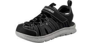 Skechers Girls's C-Flex Shine Star - Sandal for Toddlers