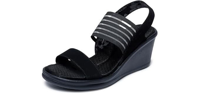 Skechers Women's Cali - Wedge Sandal for Bunions
