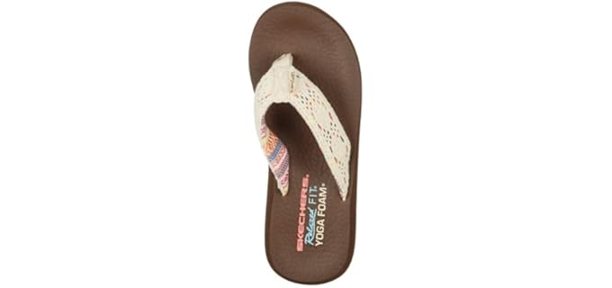 Skechers Women's Cali Asana - Memory Foam Flip Flops