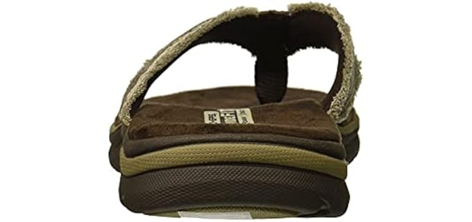 Skechers Men's Bosnia - Flip Flops for Overweight Men and Women