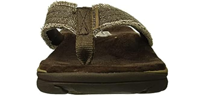 Skechers Men's Bosnia - Flip Flops for Overweight Men and Women