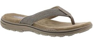 Skechers Men's Evented Rosen - Wide Width Flip Flops