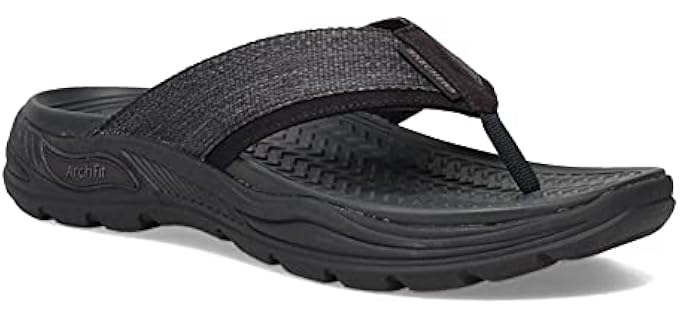 Skechers Men's Go Walk Move - Wide Width Flip Flops