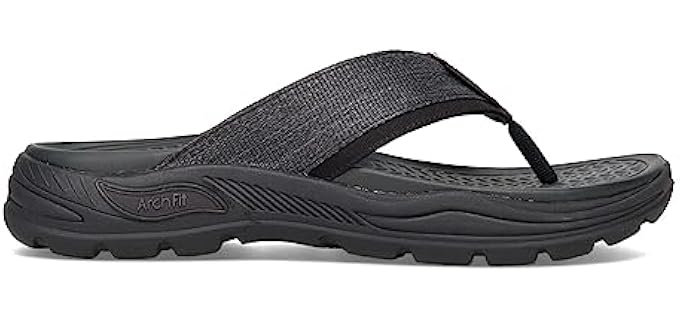 Skechers Men's Go Walk Move - Wide Width Flip Flops