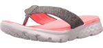 Skechers Women's Go Walk Pizazz - Wider Fit Flip Flops