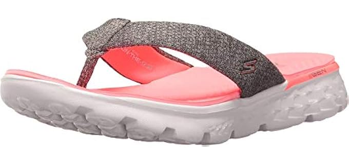 Skechers Women's Go Walk Pizazz - Wider Fit Flip Flops