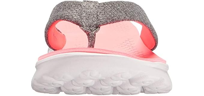 Skechers Women's Go Walk Pizazz - Wider Fit Flip Flops