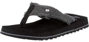Skechers Men's Tantric Fray - Memory Foam Flip-Flops for Plantar Fasciitis