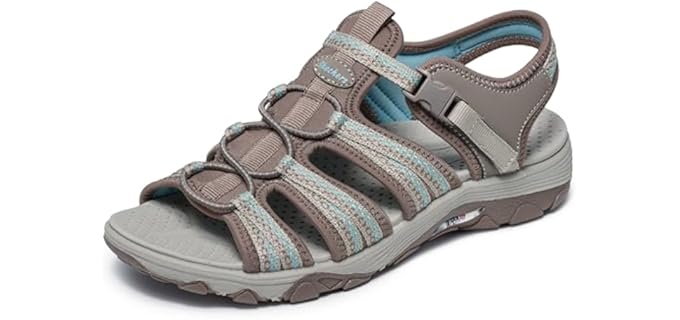 Skechers Women's Arch Fit Reggae - Sandals for Hallux Rigidus