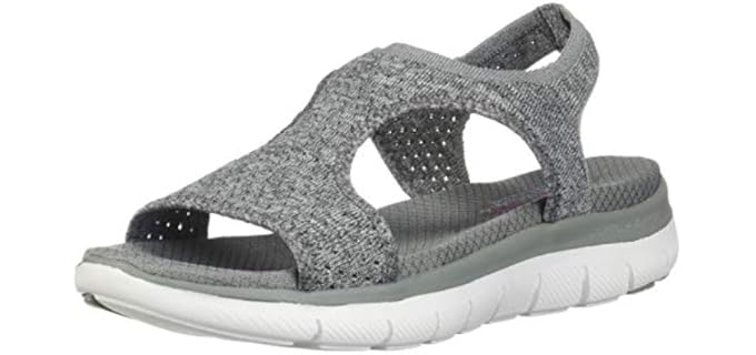 Skechers Women's Flex Appeal 2.0 Start Up - Comfortable Memory Foam Sandals