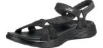 Skechers Women's 600-Brilliancy - Walking Sandal for Extensor Tendonitis