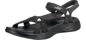Skechers Women's 600-Brilliancy - Walking Sandal for Extensor Tendonitis