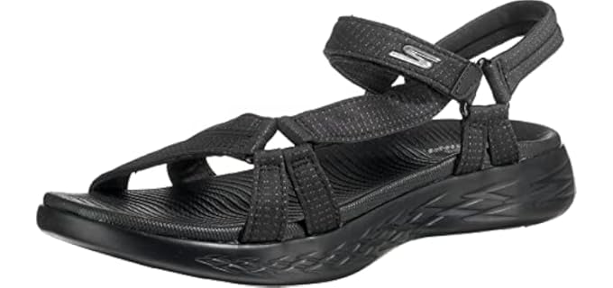 Skechers Women's 600-Brilliancy - Walking Sandal for Extensor Tendonitis