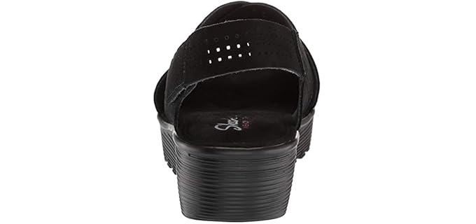 Skechers Women's Petite Parallel - Wide Width Slingback Wedge Sandal