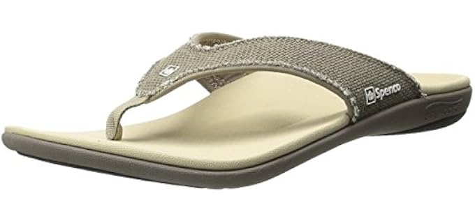 Spenco Men's Yumi - Canvas Cork Flip Flops