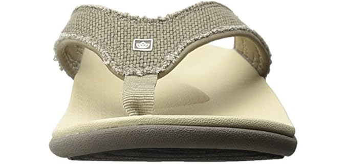Spenco Men's Yumi - Canvas Cork Flip Flops