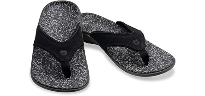 Spenco Men's Yumi Breeze - Flip Flop Sandal for Extensor Tendonitis