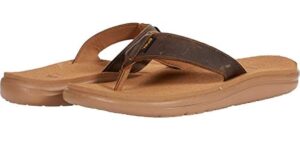 Teva Men's Voya Flip Leather - Leather Flip Flops