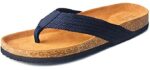 Tiestra Women's Suede - Vegan Cork Flip Flops