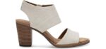 Toms Women's Majorca - Cut Out Sandals with a Block Heel