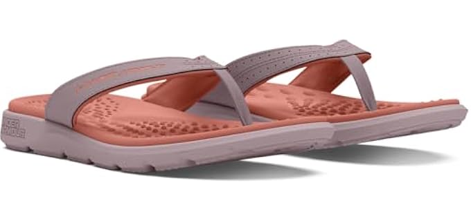 Under Armour Women's Ignite Pro Marbella - Water-Friendly Beach Flip-Flops