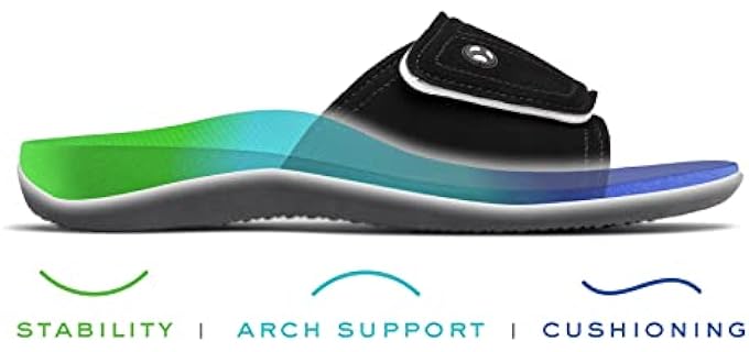 Vionic Men's Pastel Slides - Slide Sandals for Plantar Fasciitis