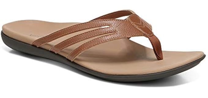 Vionic Women's Mirage Alta - Leather Flip Flops