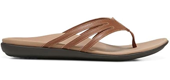 Vionic Women's Mirage Alta - Leather Flip Flops